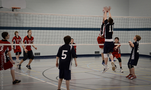 What is the net height for girls' high school volleyball?